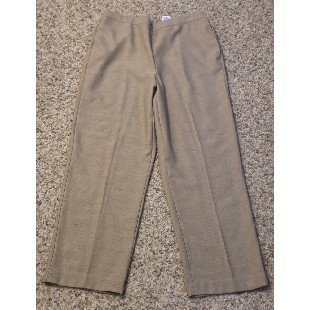 NWT Alfred Dunner Classic Fit Trouser Pants Women's Size‎ 14 Tan